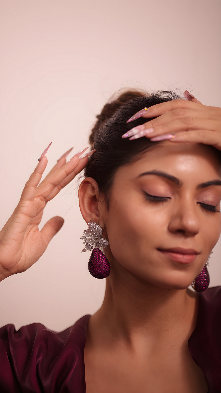 Bollywood Glam Rani Pink Earrings