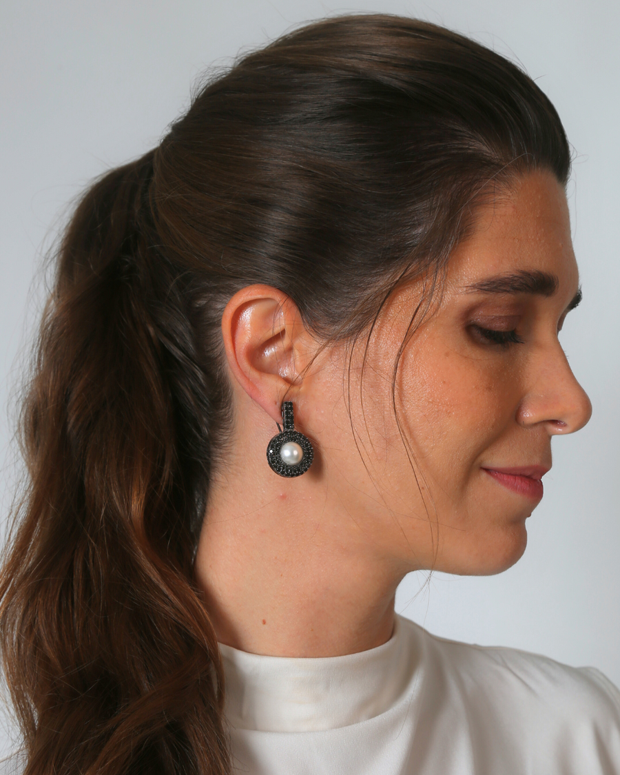 Starry Black Studs - Adrisya - Earrings