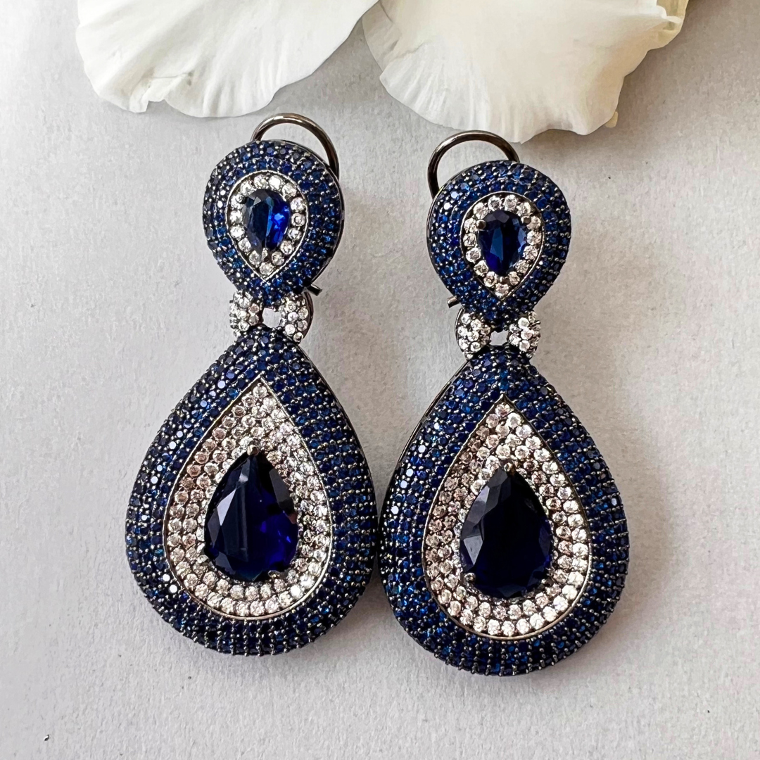 Blue earrings deals