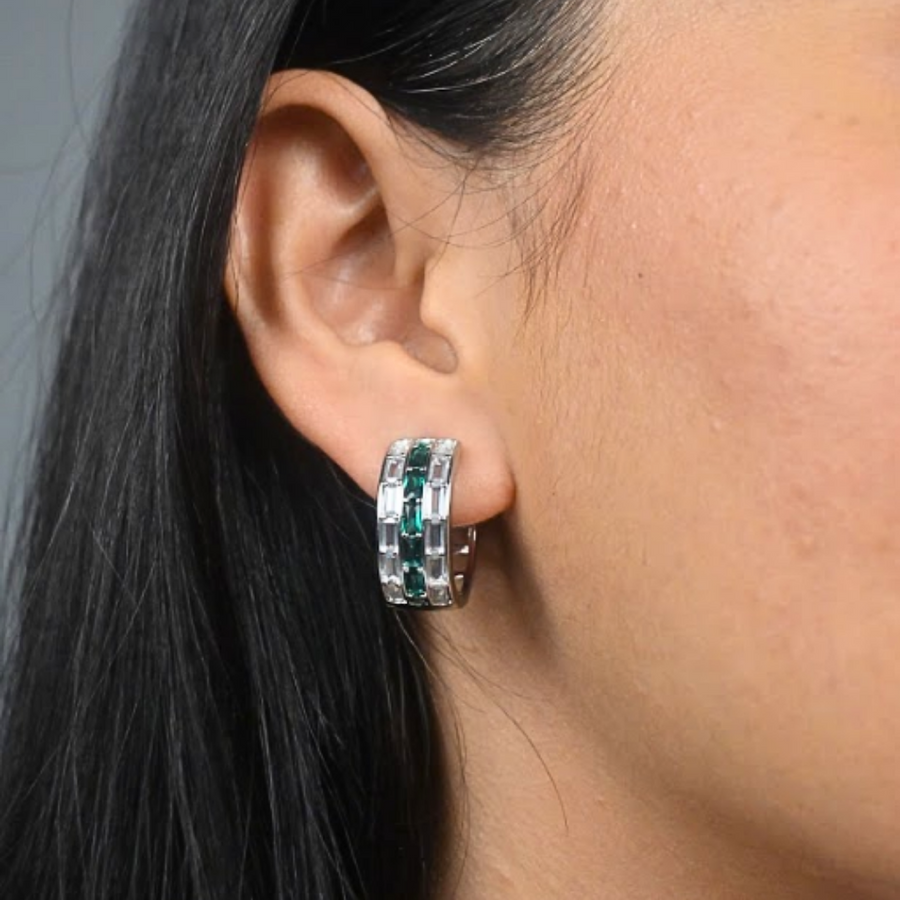 Emerald Oasis Hoops - Adrisya - Earrings