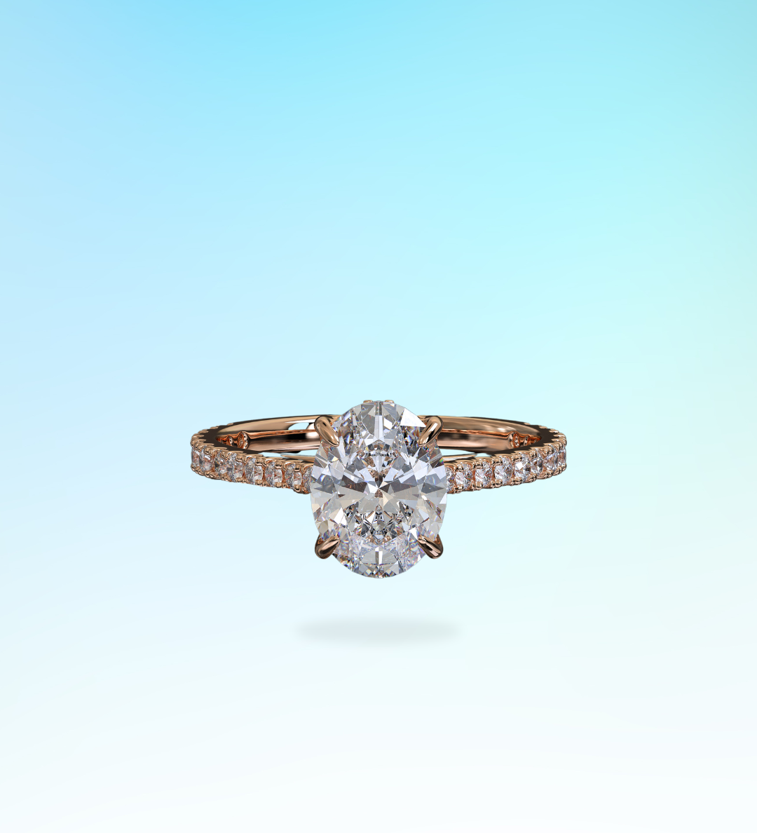 Oval Eterna Lab Diamond Ring - 3.5 Carats