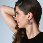 Silver Bling Hoops - Adrisya - Earrings