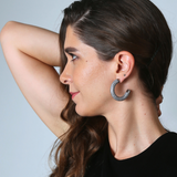 Silver Bling Hoops - Adrisya - Earrings