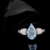 Azure Pear Ring