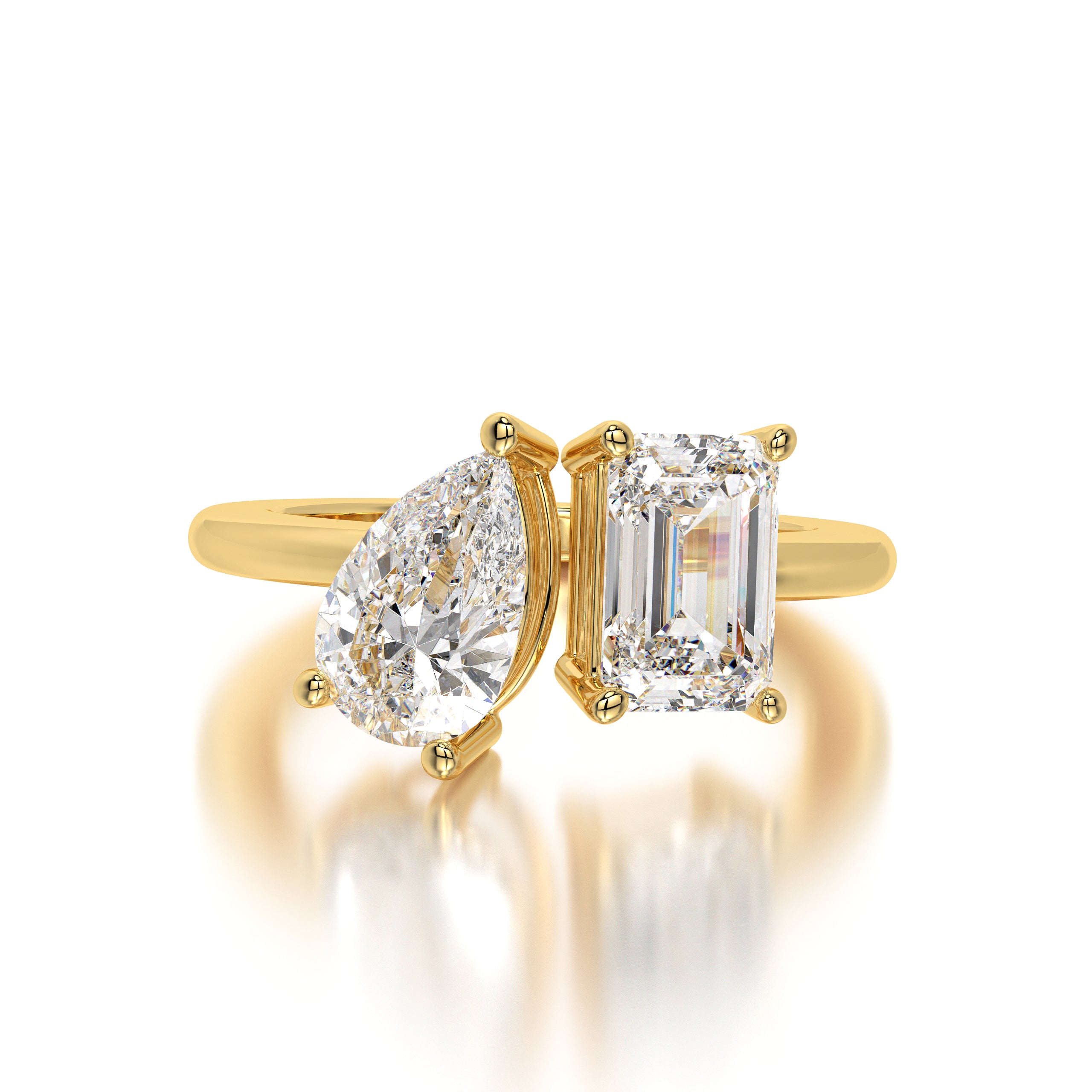 خاتم ألماس من عشق لاب - 2 قيراط لكل منهما 