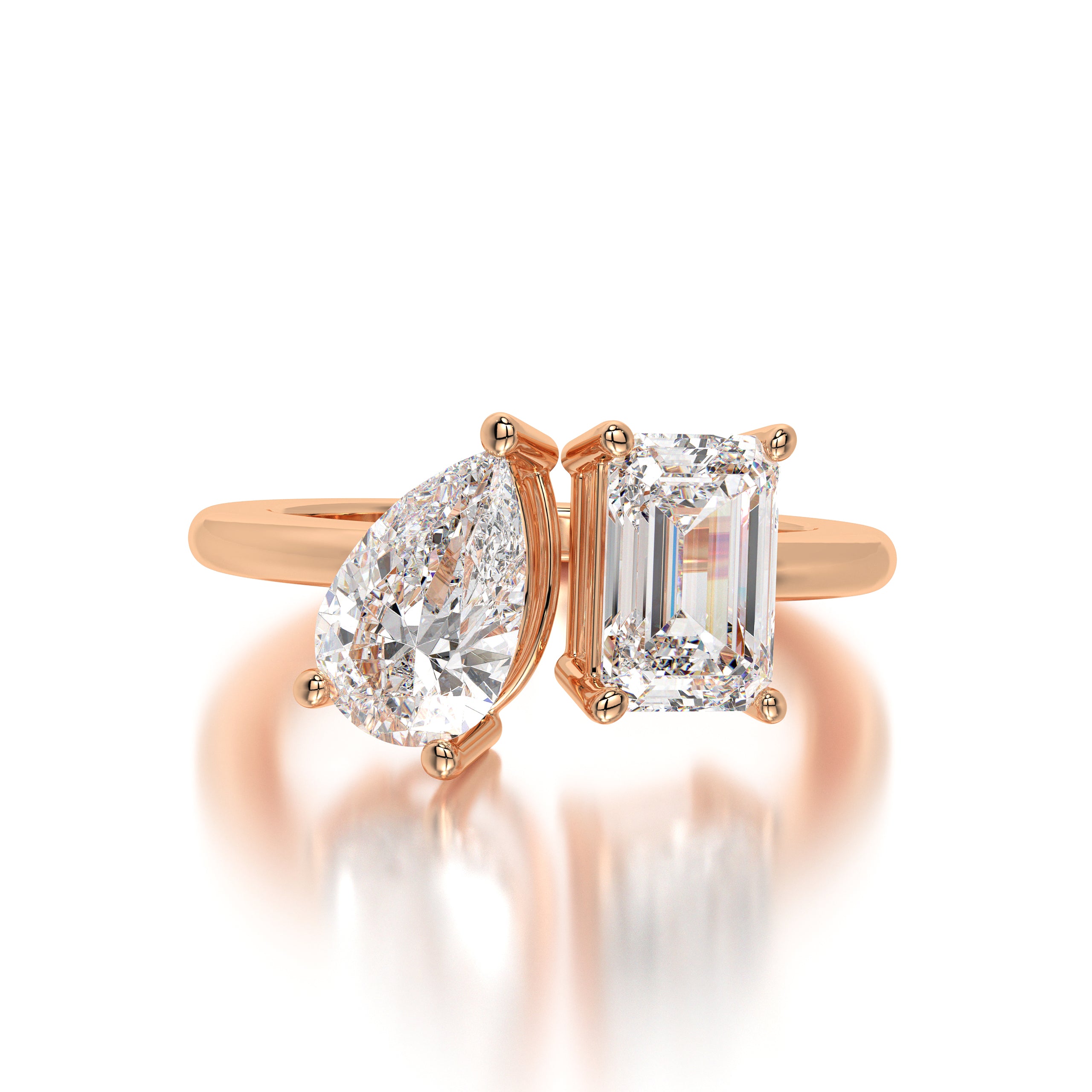 خاتم ألماس من عشق لاب - 2 قيراط لكل منهما 