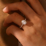 Oval Eterna Lab Diamond Ring - 3.5 Carats - Adrisya