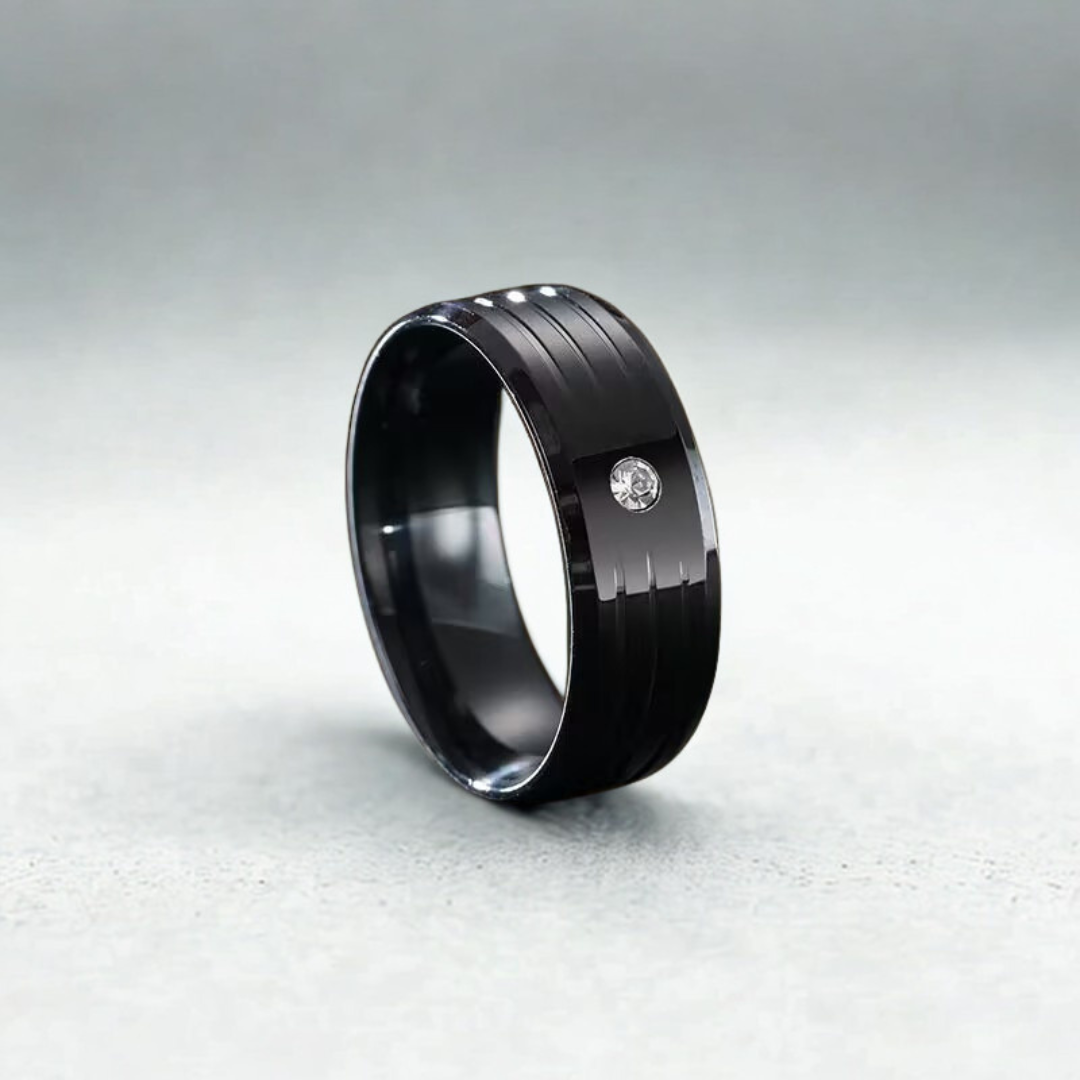 Structured Diamond Band Ring - Adrisya