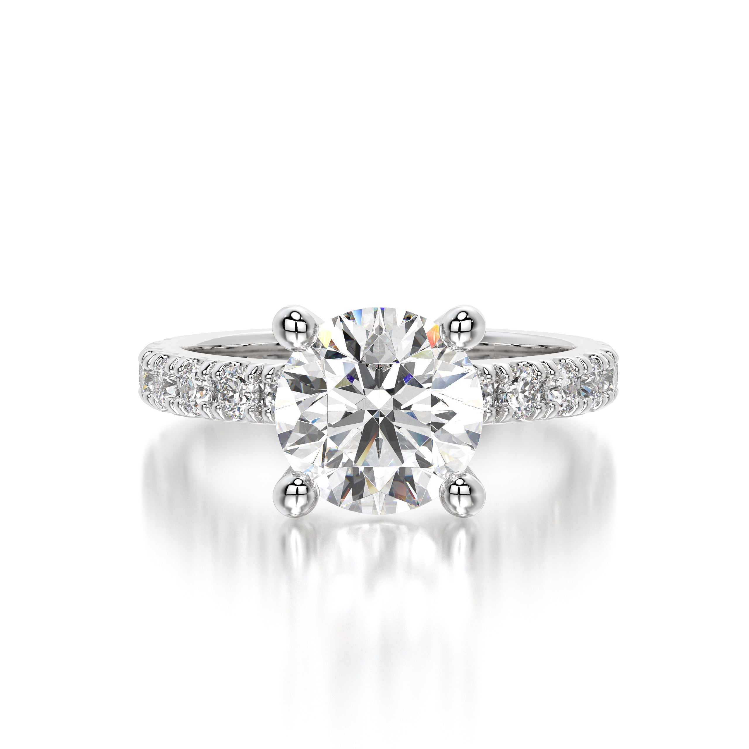 Round Eterna Lab Diamond Ring - 2.5 Carats