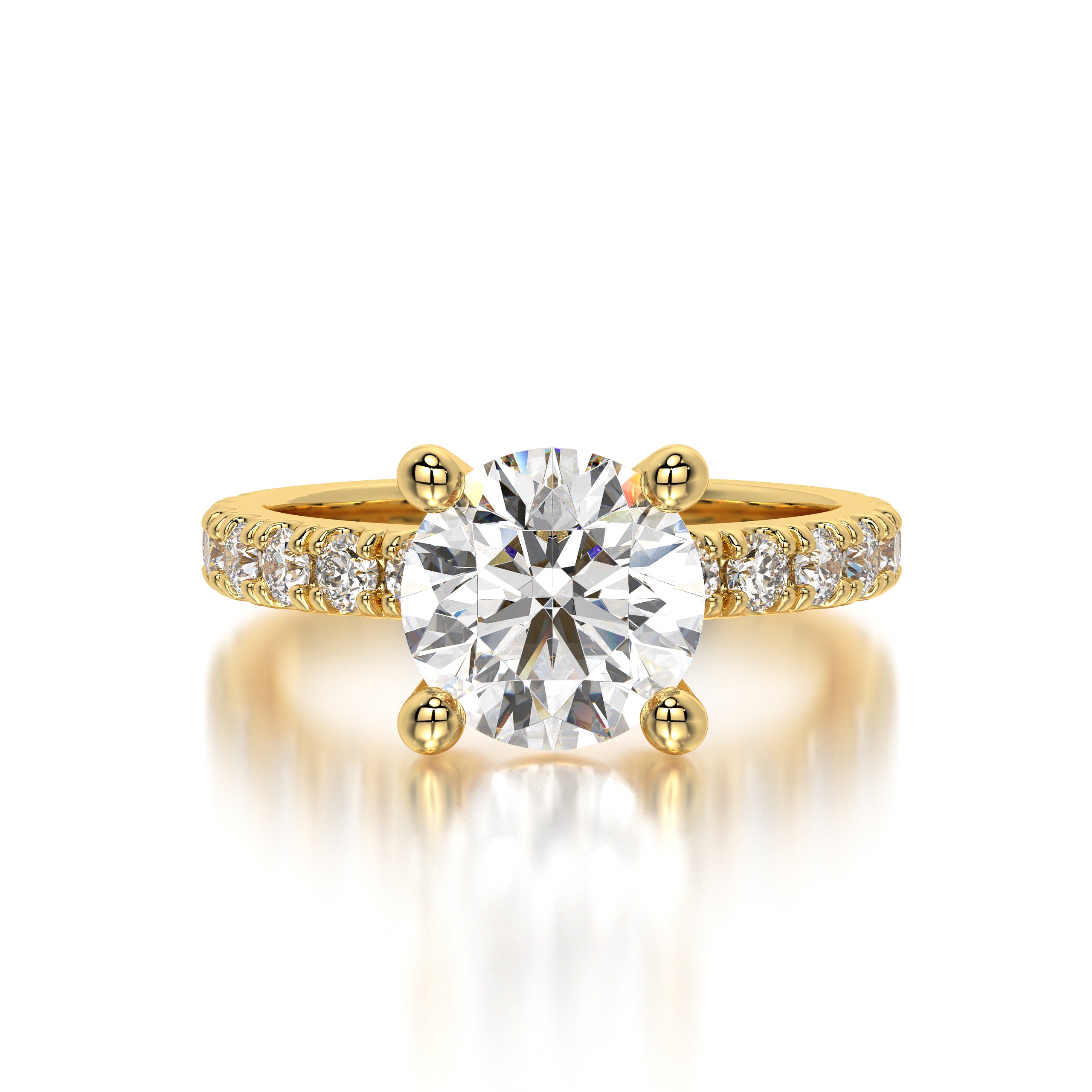 Round Eterna Lab Diamond Ring - 2.5 Carats