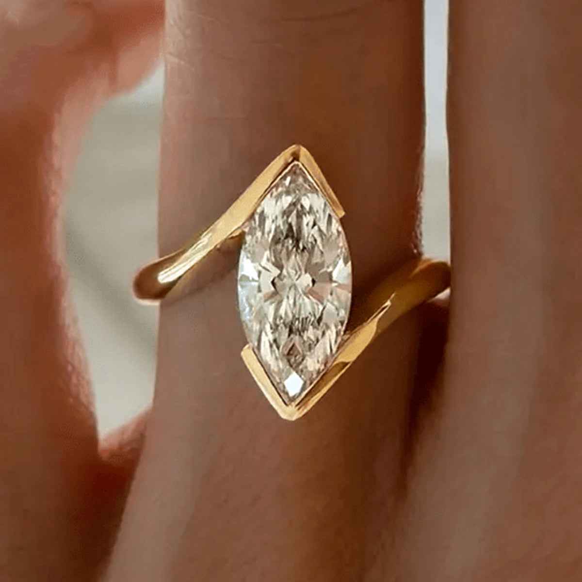 Solara Lab Diamond Ring - 3 Carats - Adrisya