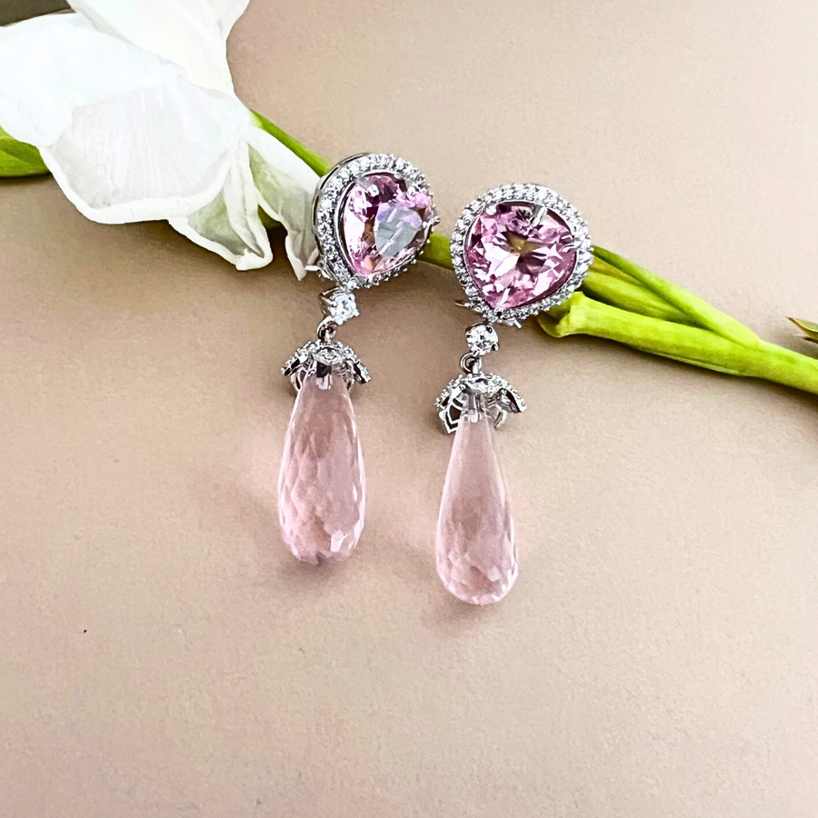 Portia Ombre Dangle Earrings Pink – INK+ALLOY, LLC