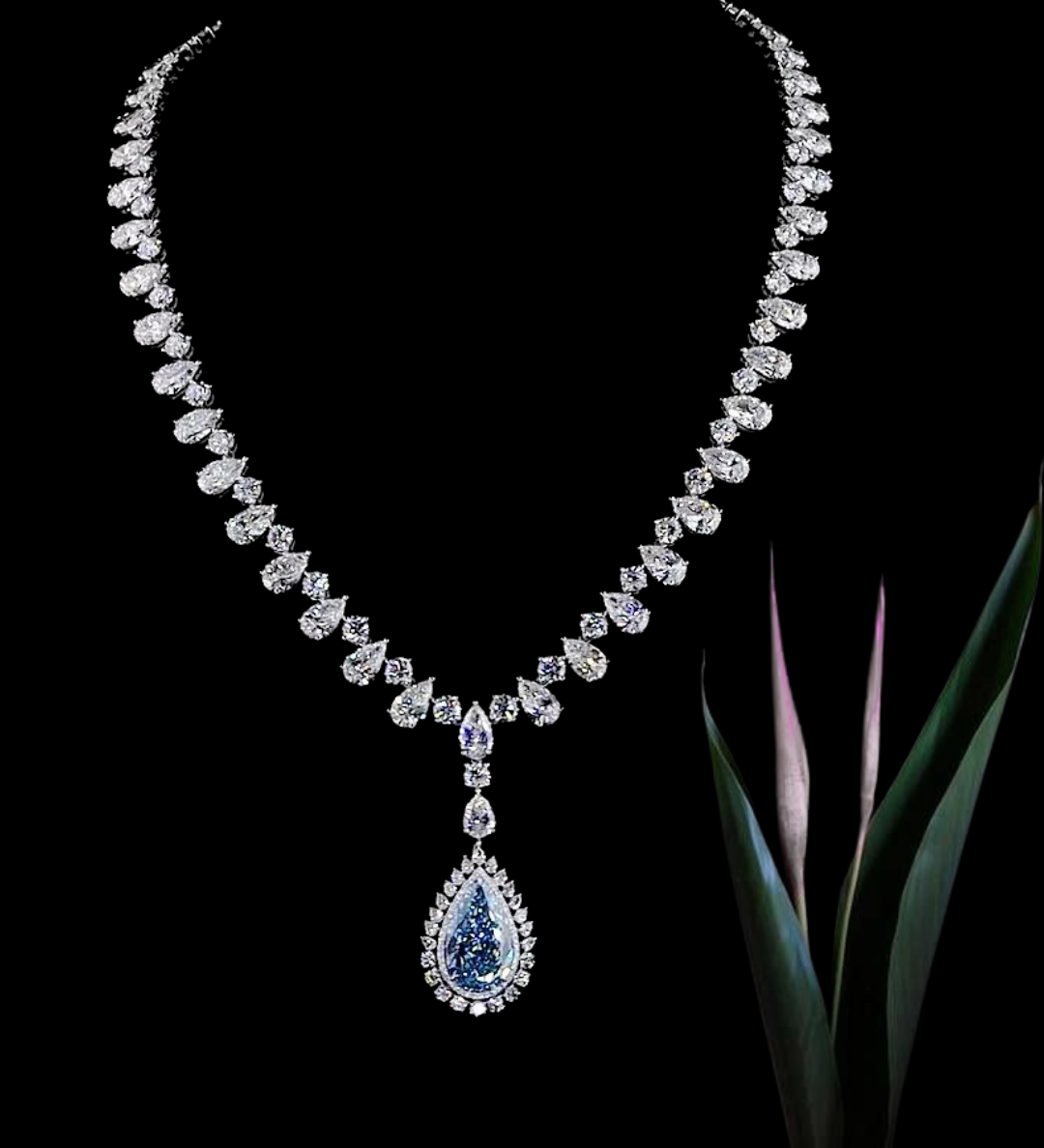 Azure Diamond Necklace - Adrisya
