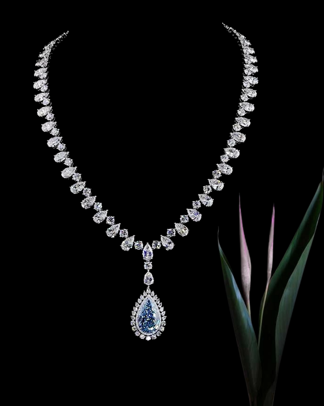 Azure Diamond Necklace - Adrisya