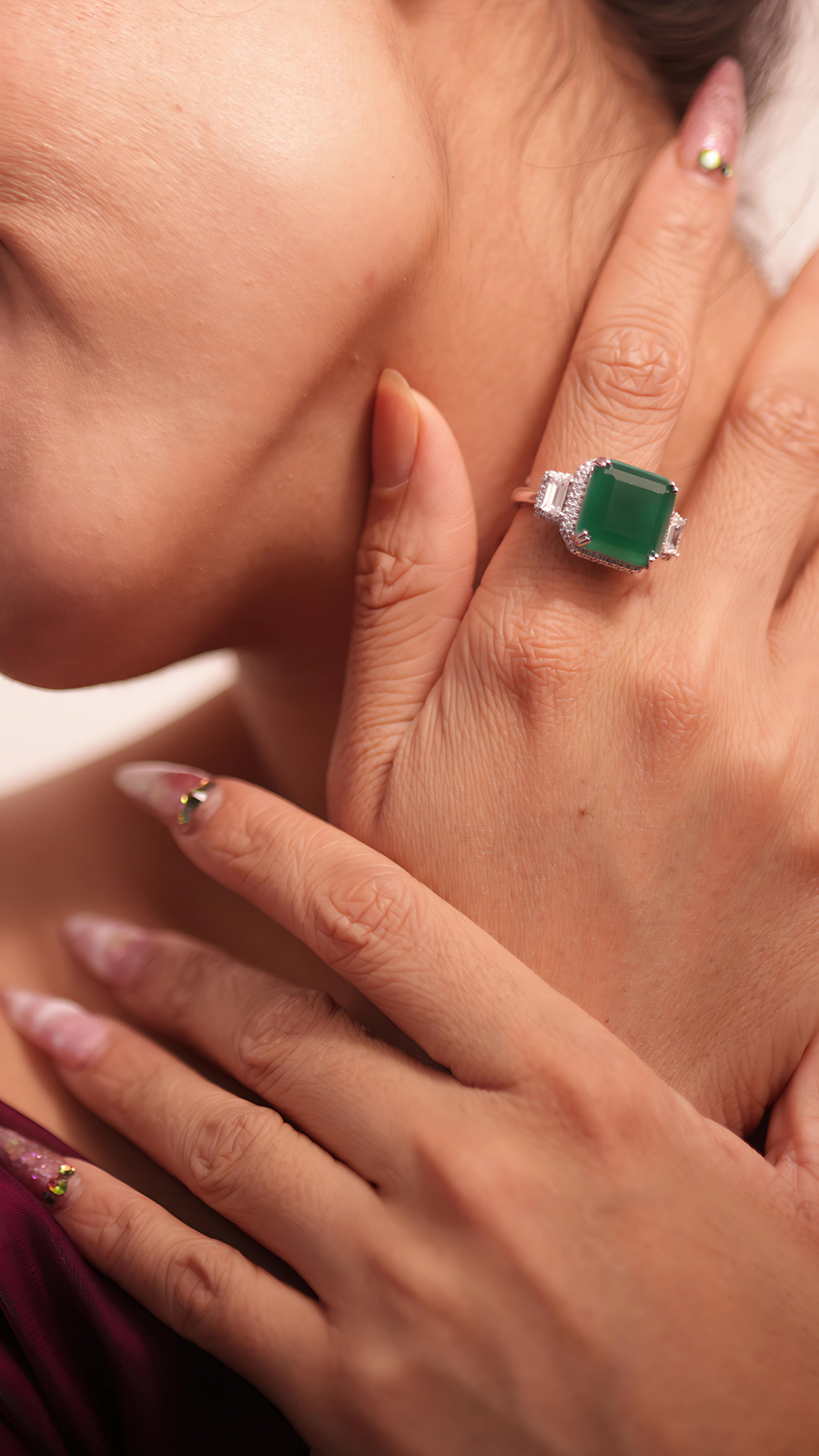 Emerald Soiree: Green Party Ring