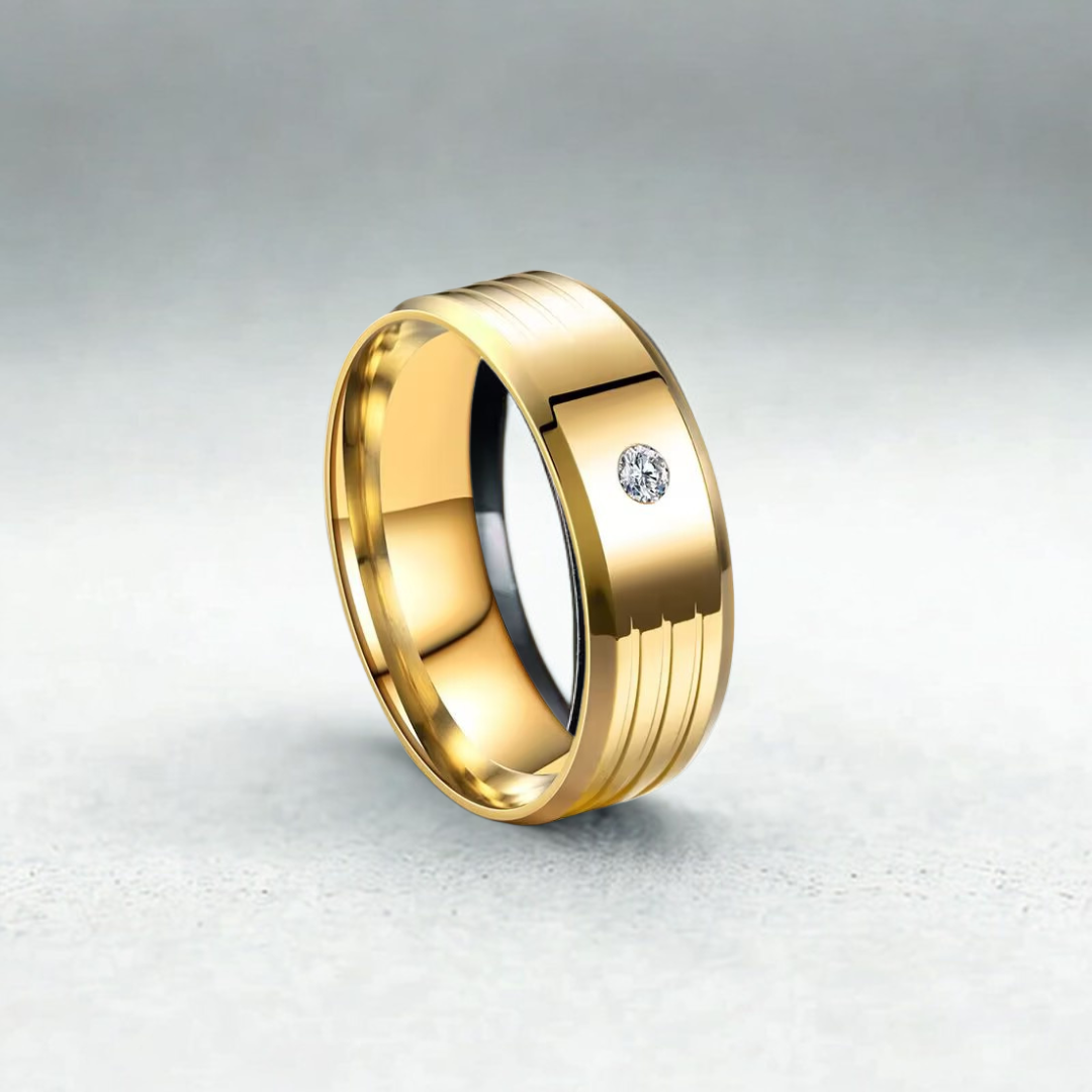Structured Diamond Band Ring - Adrisya