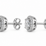 Halo Lab Diamond Stud Earrings