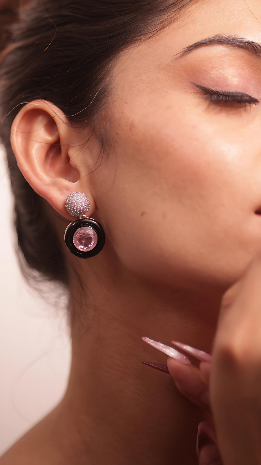 Pretty in Pink: Enamel Stud Earrings