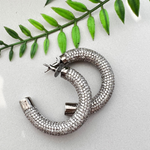 Silver Bling Hoops - Adrisya - Earrings