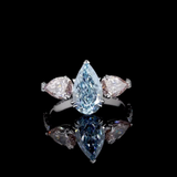 Azure Pear Ring