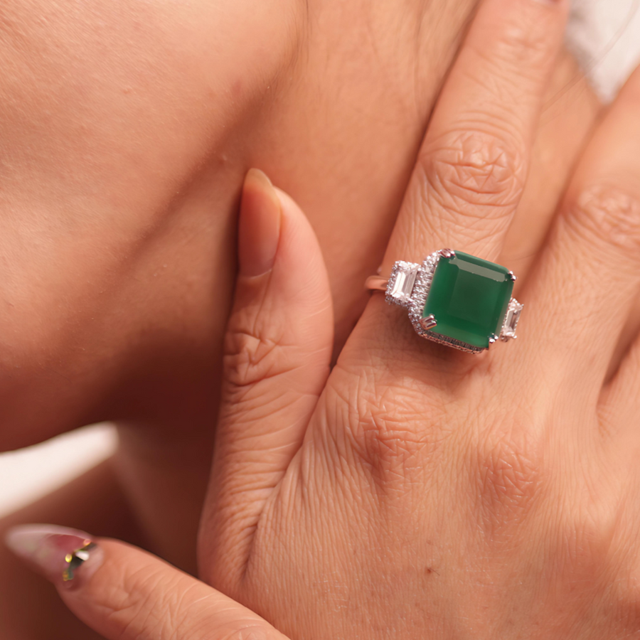 Emerald Soiree: Green Party Ring