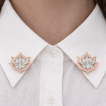 Lotus No. 04 Blush Brooch on collar - Adrisya