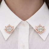 Lotus No. 04 Blush Brooch on collar - Adrisya