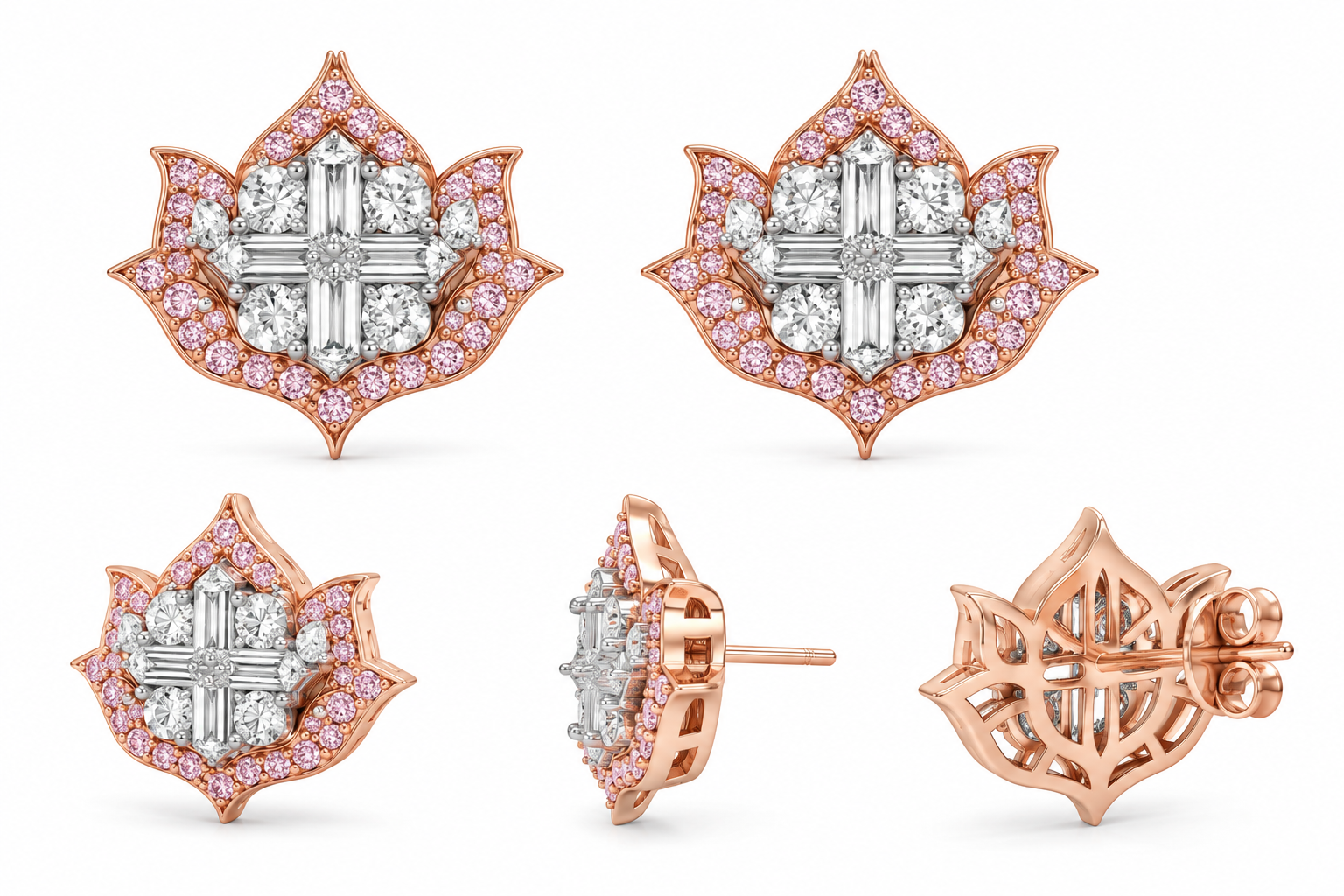 Lotus No. 04 — Blush Studs