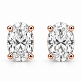 Classic Oval Lab Diamond Stud Earrings