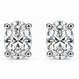 Classic Oval Lab Diamond Stud Earrings