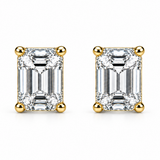 Classic Emerald Cut Lab Diamond Stud Earrings