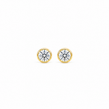 Bezel Set Lab Diamond Stud Earrings