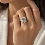 2.26 ct. Green Lab Diamond Halo Ring