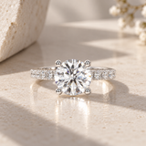 Round Eterna Lab Diamond Ring - 2.5 Carats