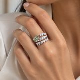 Verdant Green Lab Diamond Ring