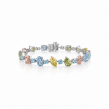 Rainbow Riviera Lab Diamond Bracelet