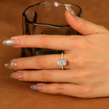 Oval Eterna Lab Diamond Ring - 3.5 Carats - Adrisya