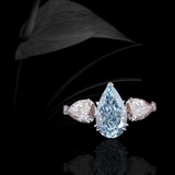 Azure Pear Ring