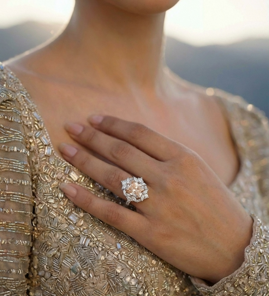 Rosé Empress Ring - Adrisya