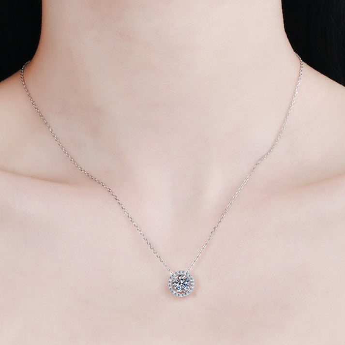 One-Carat Moissanite Pendant - Adrisya - necklace