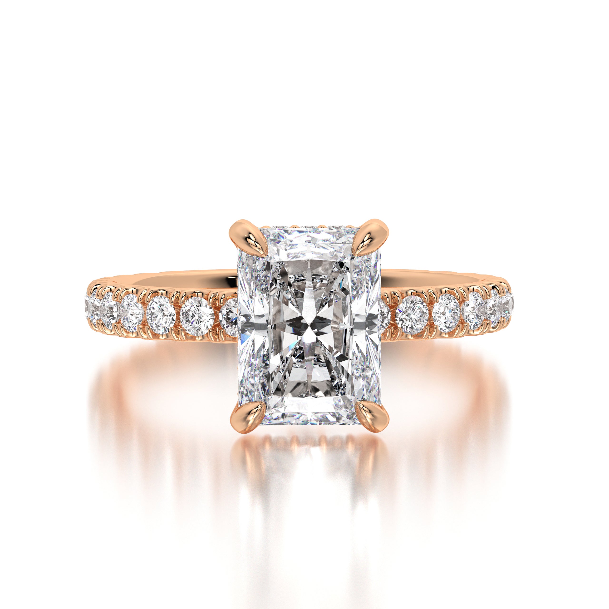 خاتم ألماس إيتيرنا لاب بقطع الزمرد - 3.5 قيراط 