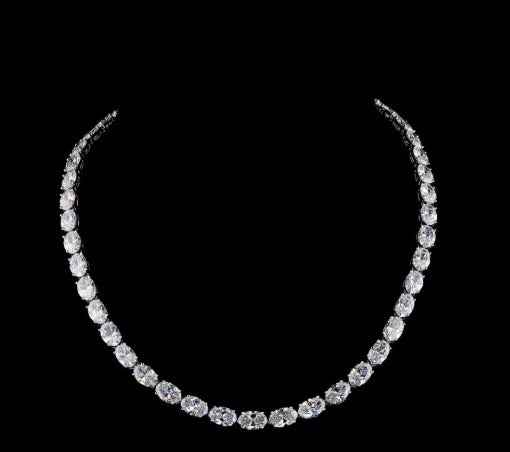 Chroma Oval Diamond Rivière Necklace