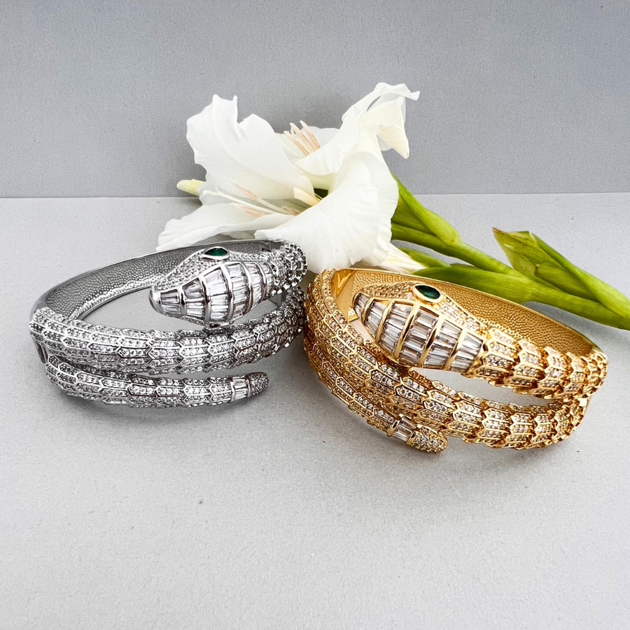 Serpentine Elegance Bracelet - Adrisya - bangles & bracelets