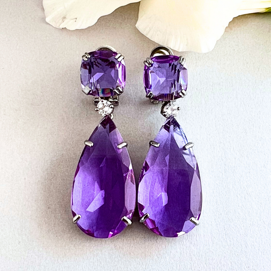 Trending Purple Earrings - Adrisya - Earrings