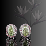 Lumière Green Halo Studs - Adrisya