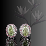 Lumière Green Halo Studs - Adrisya