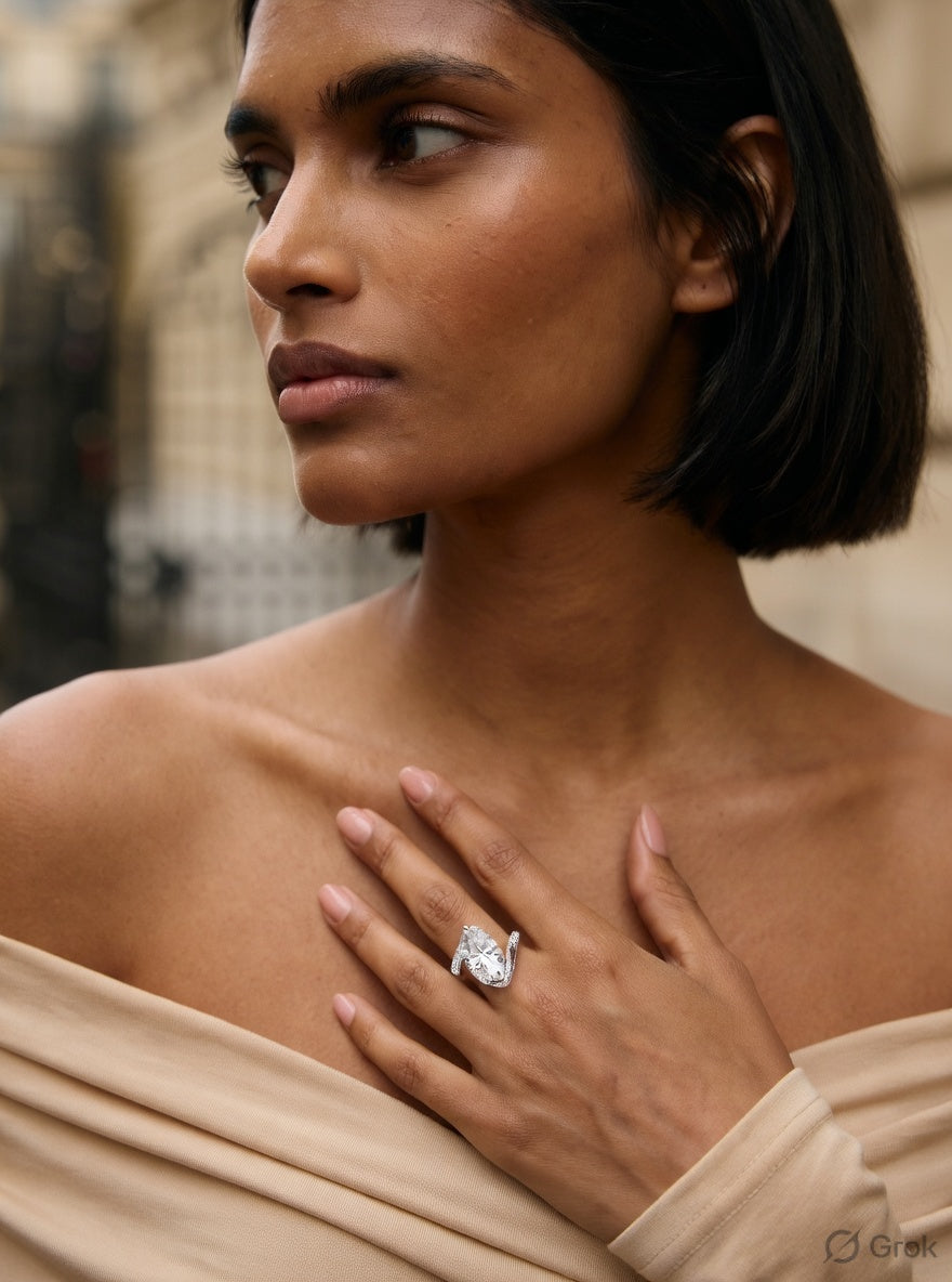 Kyra Lab Diamond Ring - 2.5 Carats - Adrisya