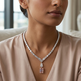 Chroma Pear Solitaire Chain Necklace