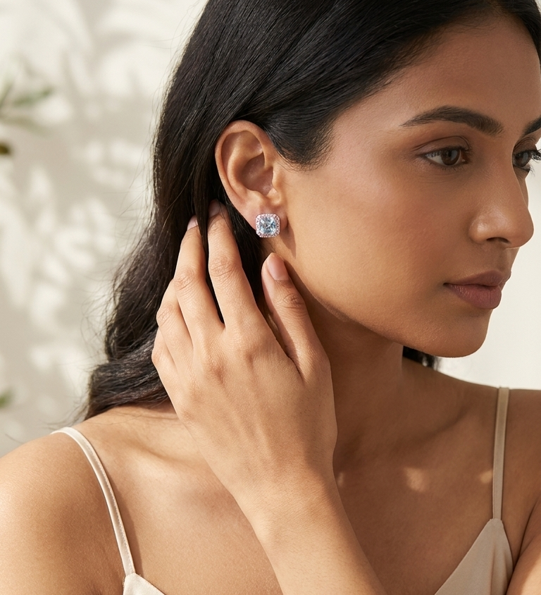 Chroma Azure Stud Earrings