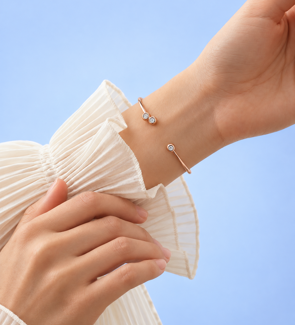 Triple Bezel Diamond Cuff